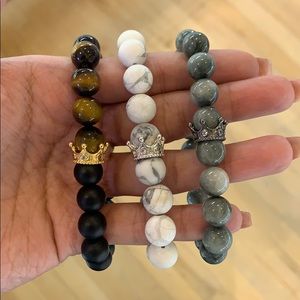 Crown charm bracelets